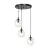 Emibig Suspension Luminaire Cosmo Acier Noir | Convient pour 3x E14 - Max 10W