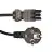 Noxion GST-Compatible Câble d’alimentation - Femelle + Schuko Europlug - Noir 1.5m - 3 pole 0.75mm2