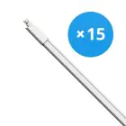 Lot 15x Bright Choice Réglette LED Étanche 27W 2970lm - 840 Blanc Froid | 150cm